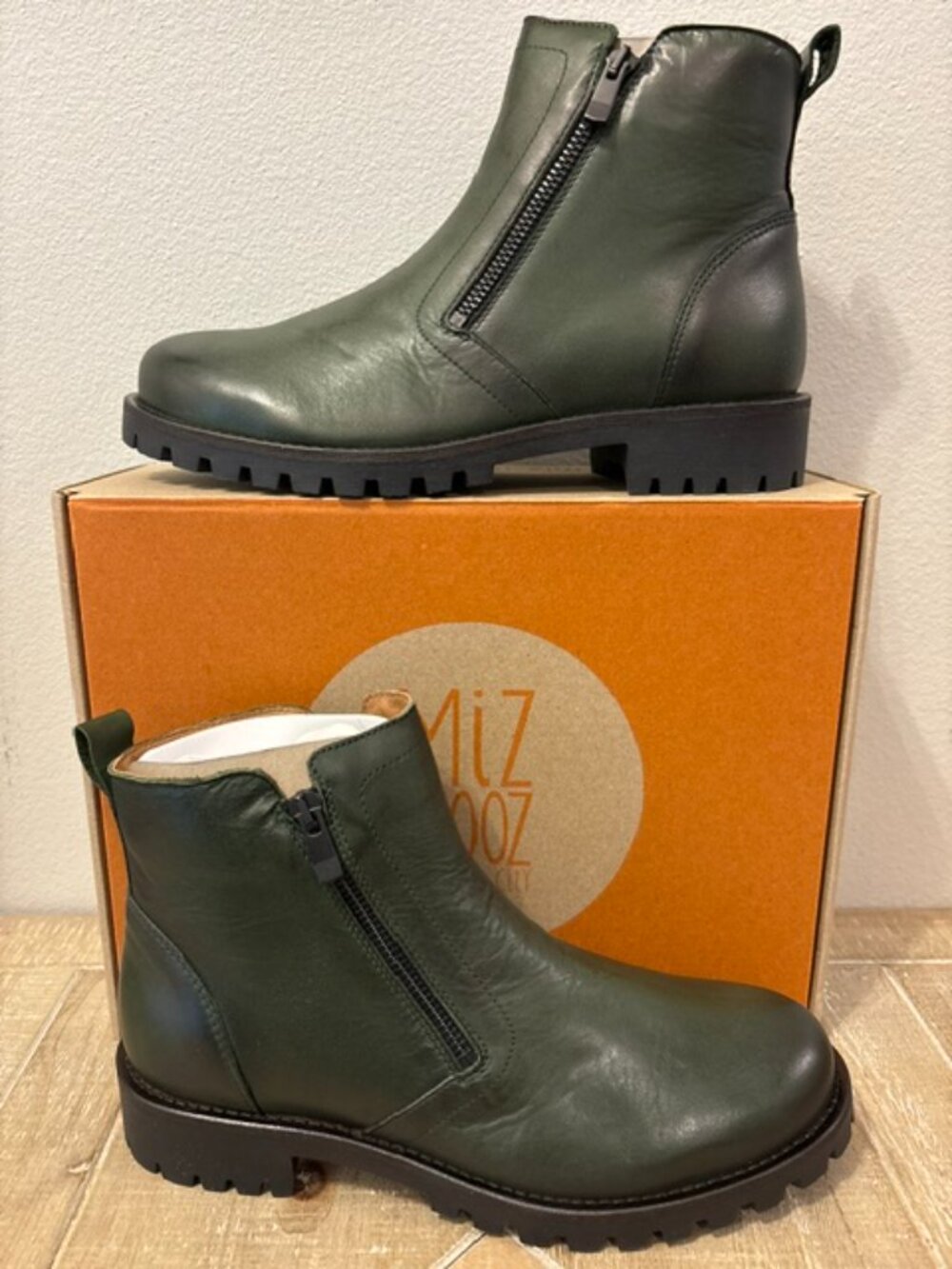 Miz Mooz Leather Side Zipper Ankle Boots - Alise - Picture 6 of 6